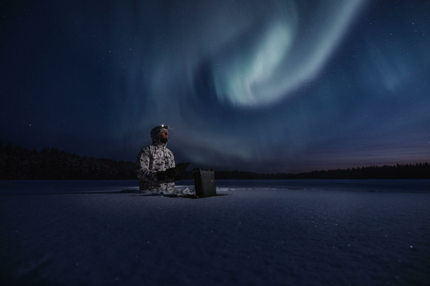 KNL CNHF systems operated with Northern Lights on the background