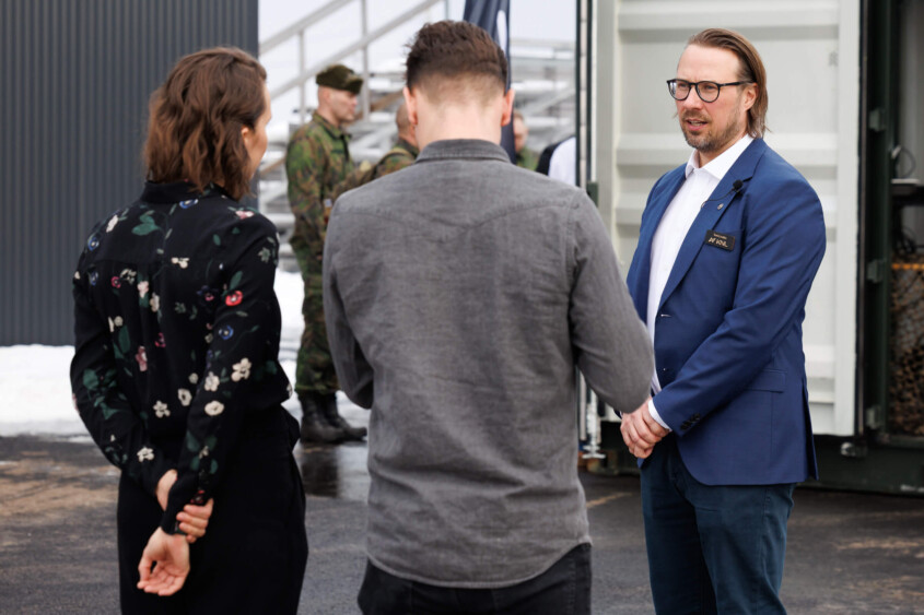 Visitors taking part in the demonstration event