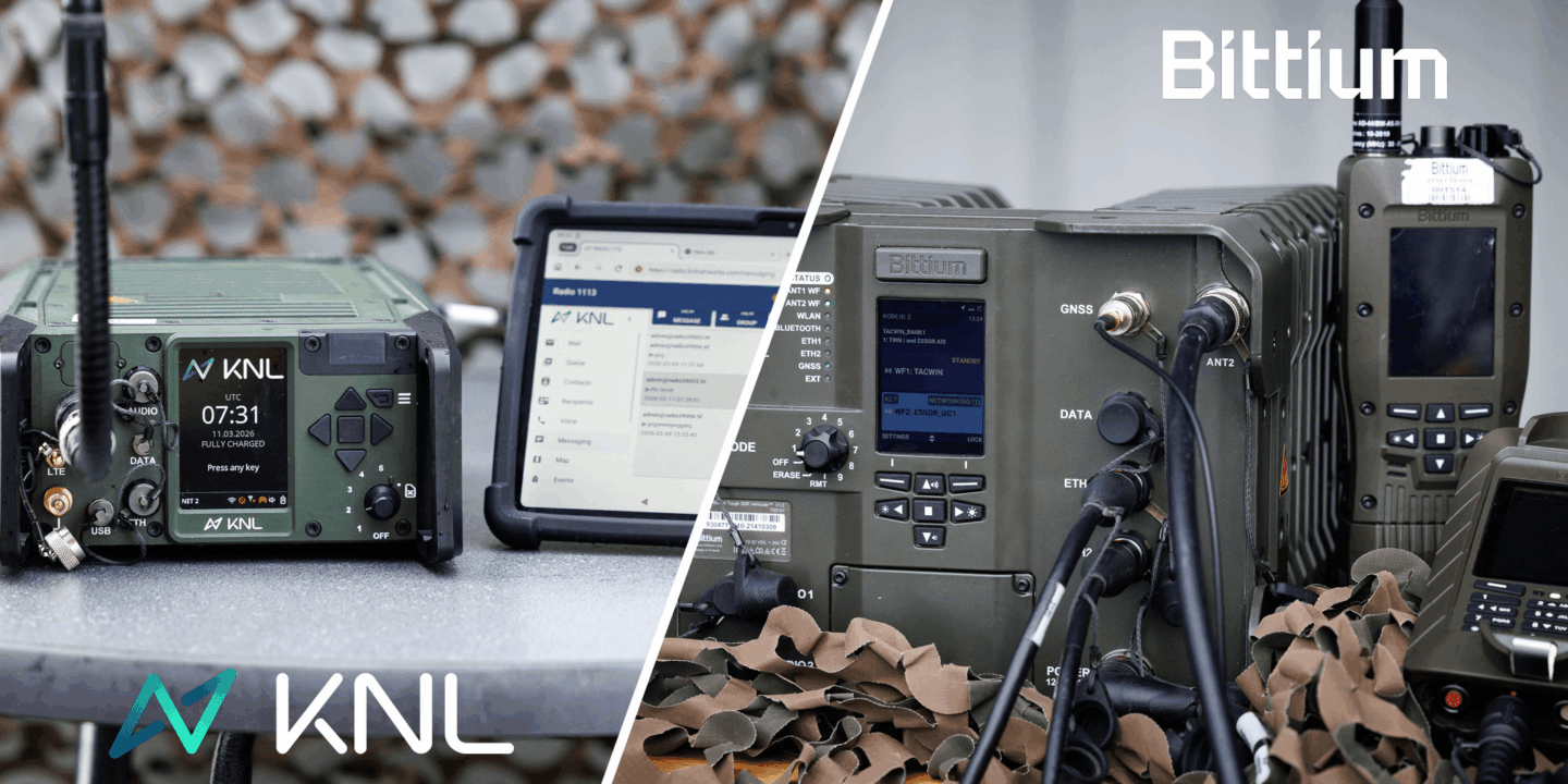 KNL and Bittium demonstrate seamless HF and ESSOR tactical network integration-web